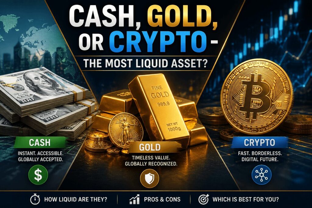 Which Of The Following Assets Is The Most Liquid - Cash, Gold, Or Crypto?