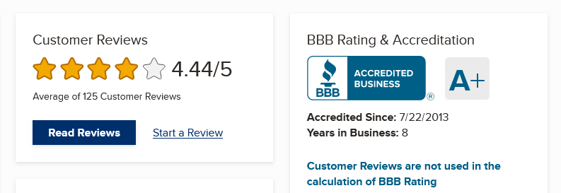 Birch Gold Group BBB Rating