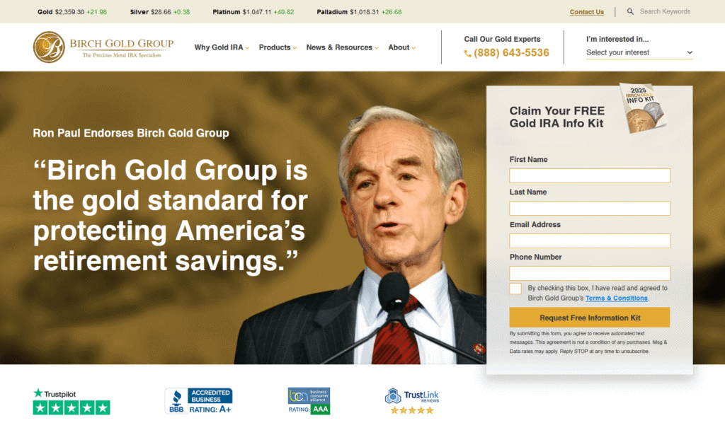 Birch Gold Group Review 2025: A True Gold IRA Specialist Or A Scam?